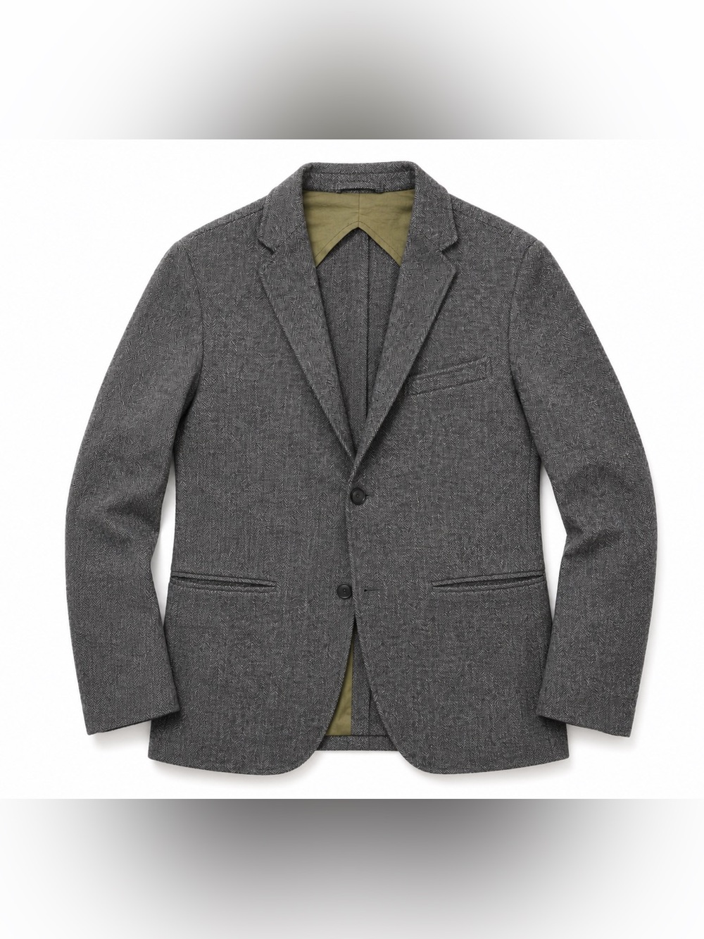 Relwen Heritage Trap Wool Blazer Herringbone Grey- Men’s 38
